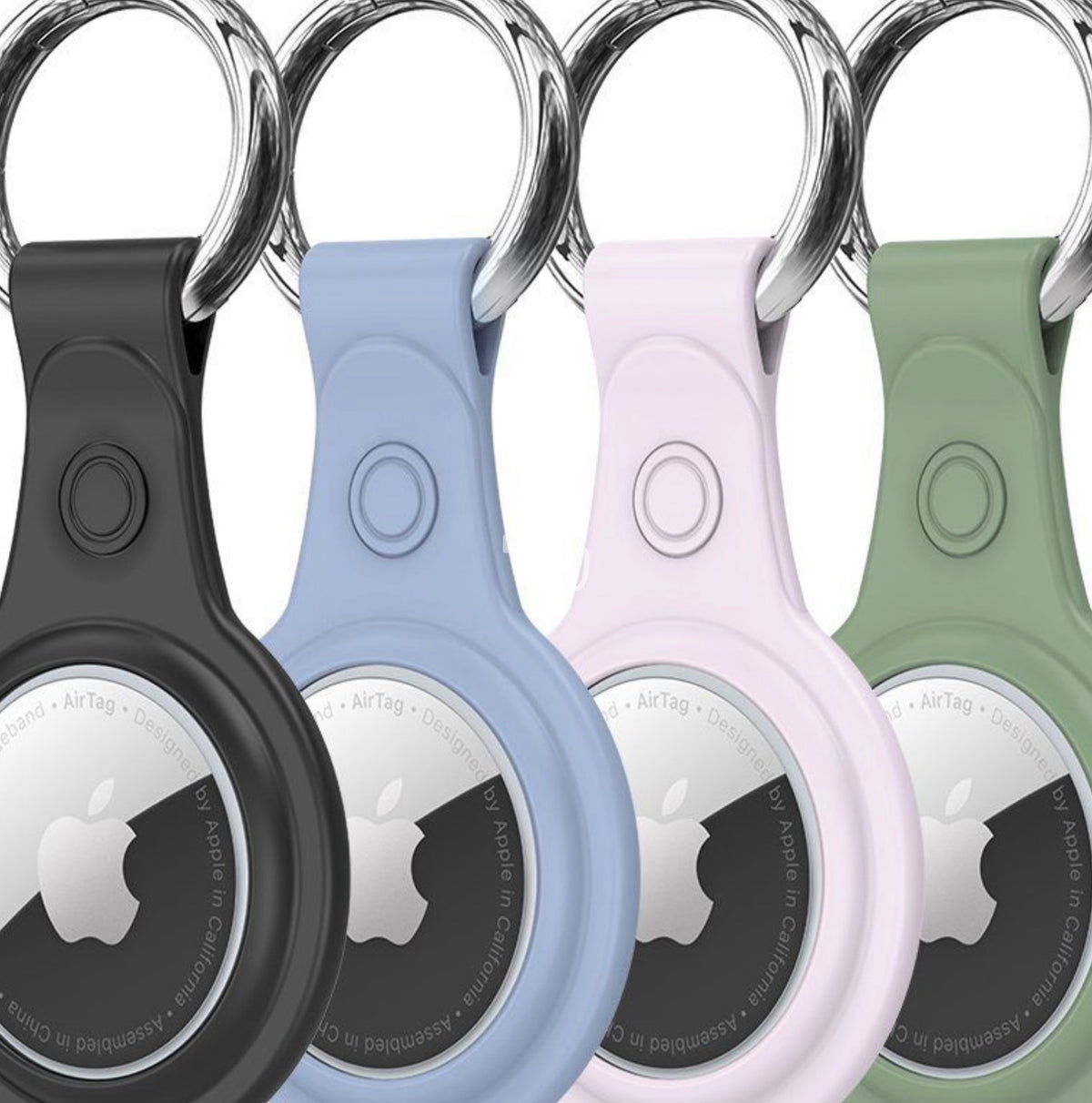 Keychain Silicone Protective Case Cover for Apple AirTag