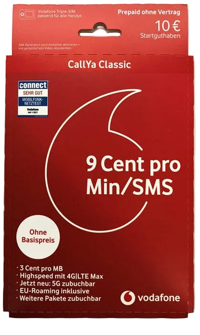 Germany Sim Card + €10 airtime