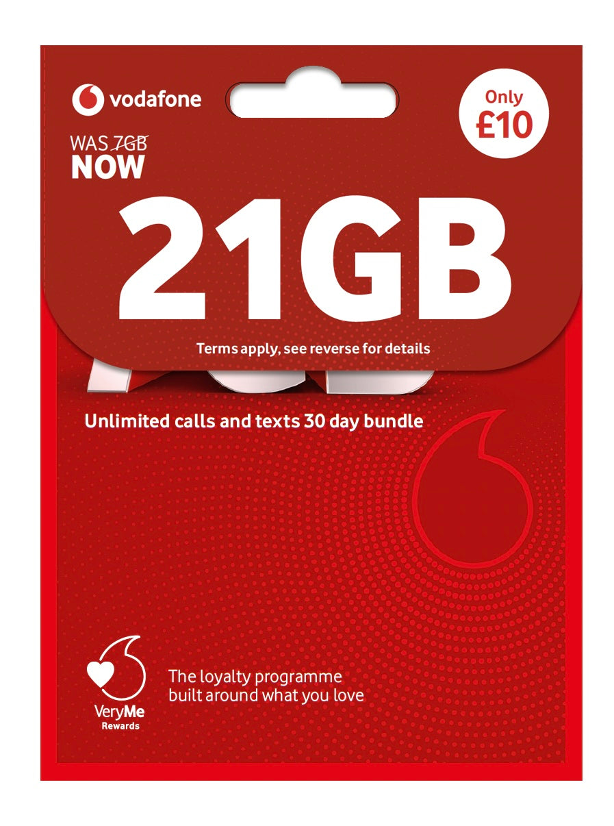 UK Sim Card + £10 Airtime
